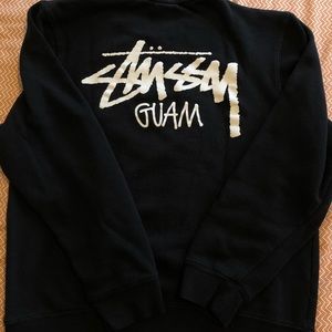 Stussy Guam Crewneck Sweater Black Size L